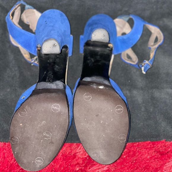 VINTAGE BLUE SUEDE SHOES pin up burlesque - Picture 6 of 9